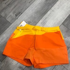 NWT Outdoor Voices Rectrek 3” Shorts - Sz S - Sunshine/Clementine/Sun Orange
